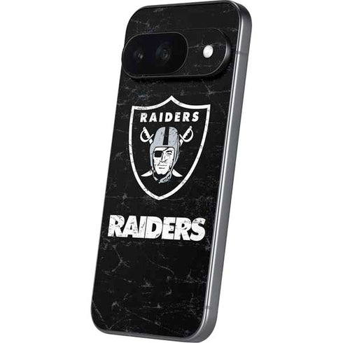 NFL Las Vegas Raiders Distressed Google Pixel 9 Skin